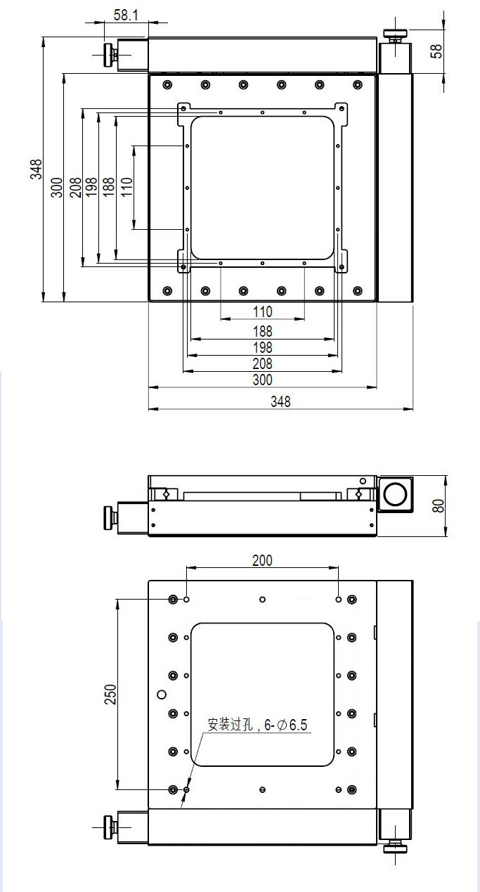 PT-XY100精密電動(dòng)整體位移臺(tái)光學(xué)二維平移臺(tái)行程100×100滑臺(tái)模組