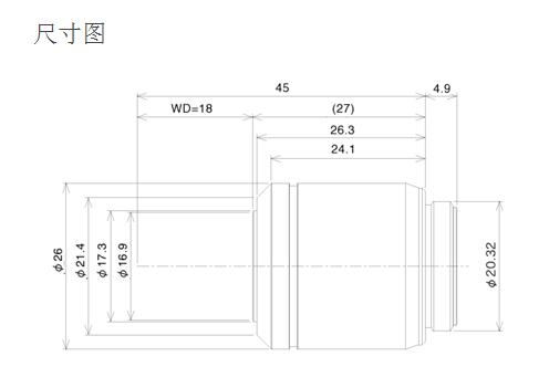 奧林巴斯物鏡 超長工作距離平場消色差物鏡 SLMPLN