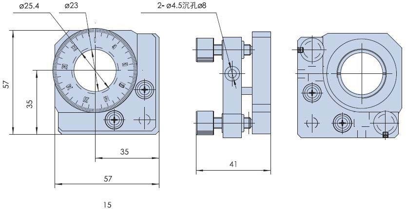 PG301-25.4 偏光鏡架 偏光鏡架 偏光座 偏光鏡片座