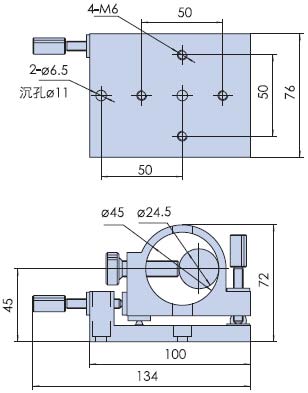 PGG201-45 激光管架