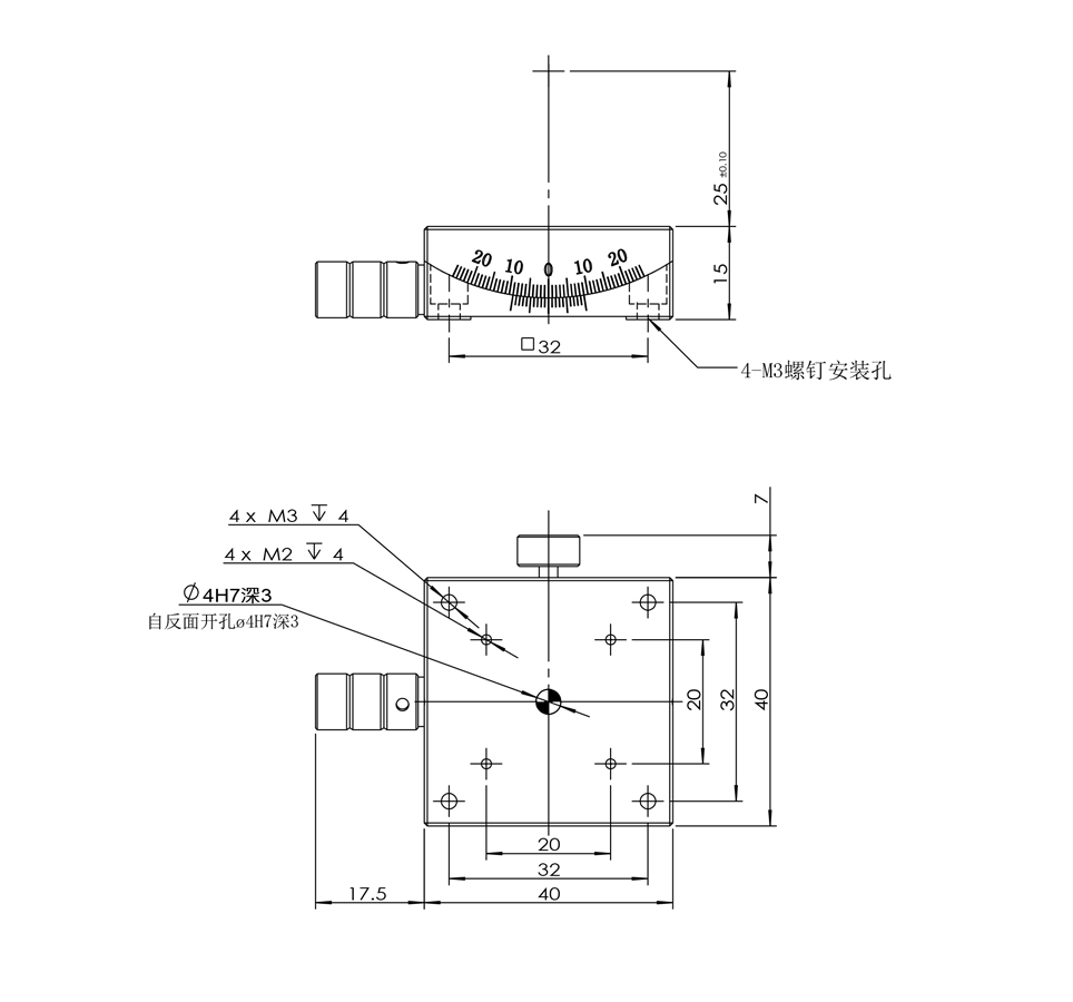 高精度手動角位臺 弧擺臺PT-SD40/50/60