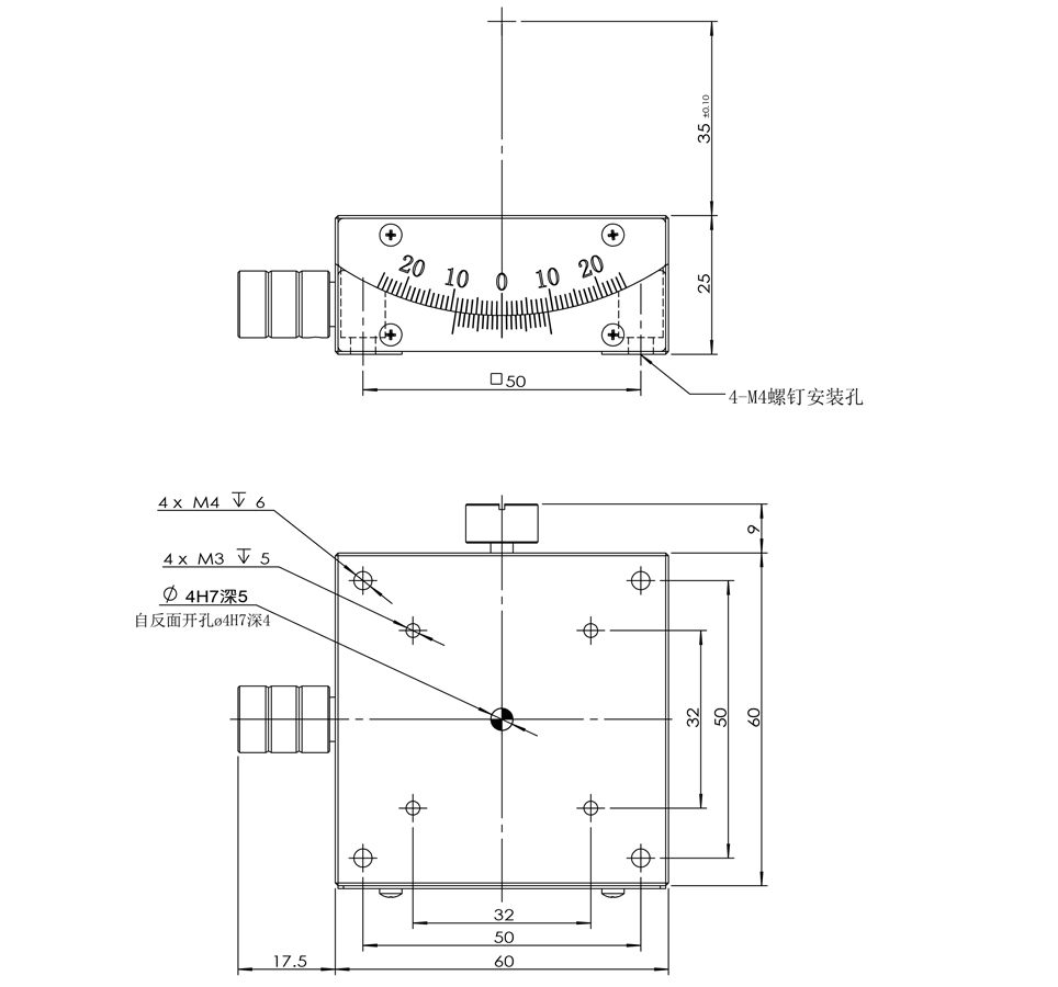 高精度手動角位臺 弧擺臺PT-SD40/50/60