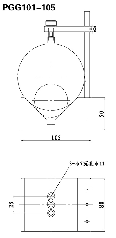 支撐桿 V型架 V型槽激光器固定架 PGG101-105