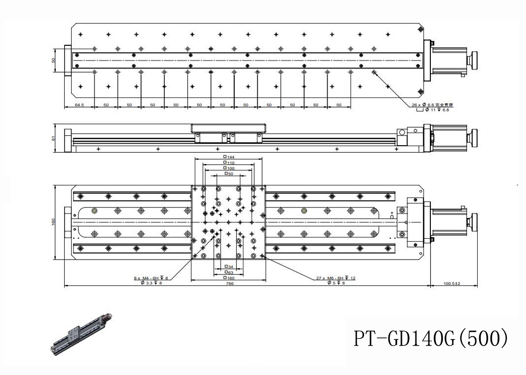 PT-GD140G 高精度電動(dòng)平移臺(tái) X軸位移臺(tái) 位移臺(tái) 平移臺(tái) 平臺(tái) 滑臺(tái)