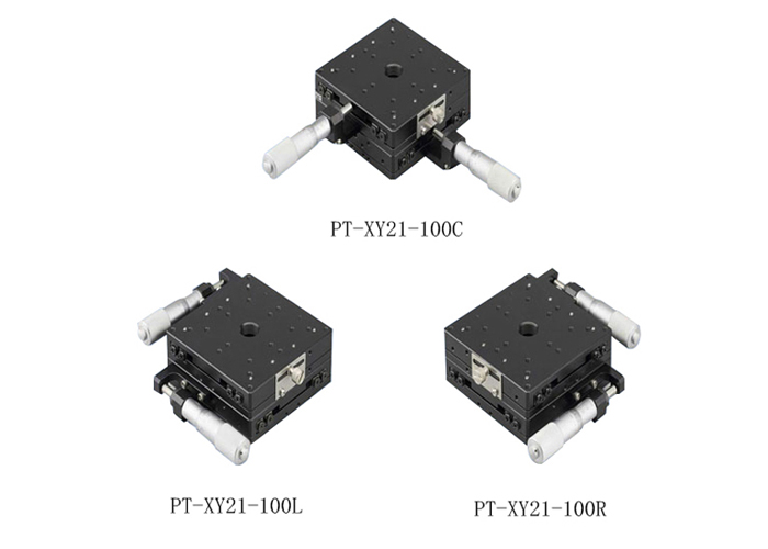 手動(dòng)二維平移臺(tái) 兩軸XY軸位移臺(tái)PT-XY21-100C/100R/100L鋁型滑臺(tái)